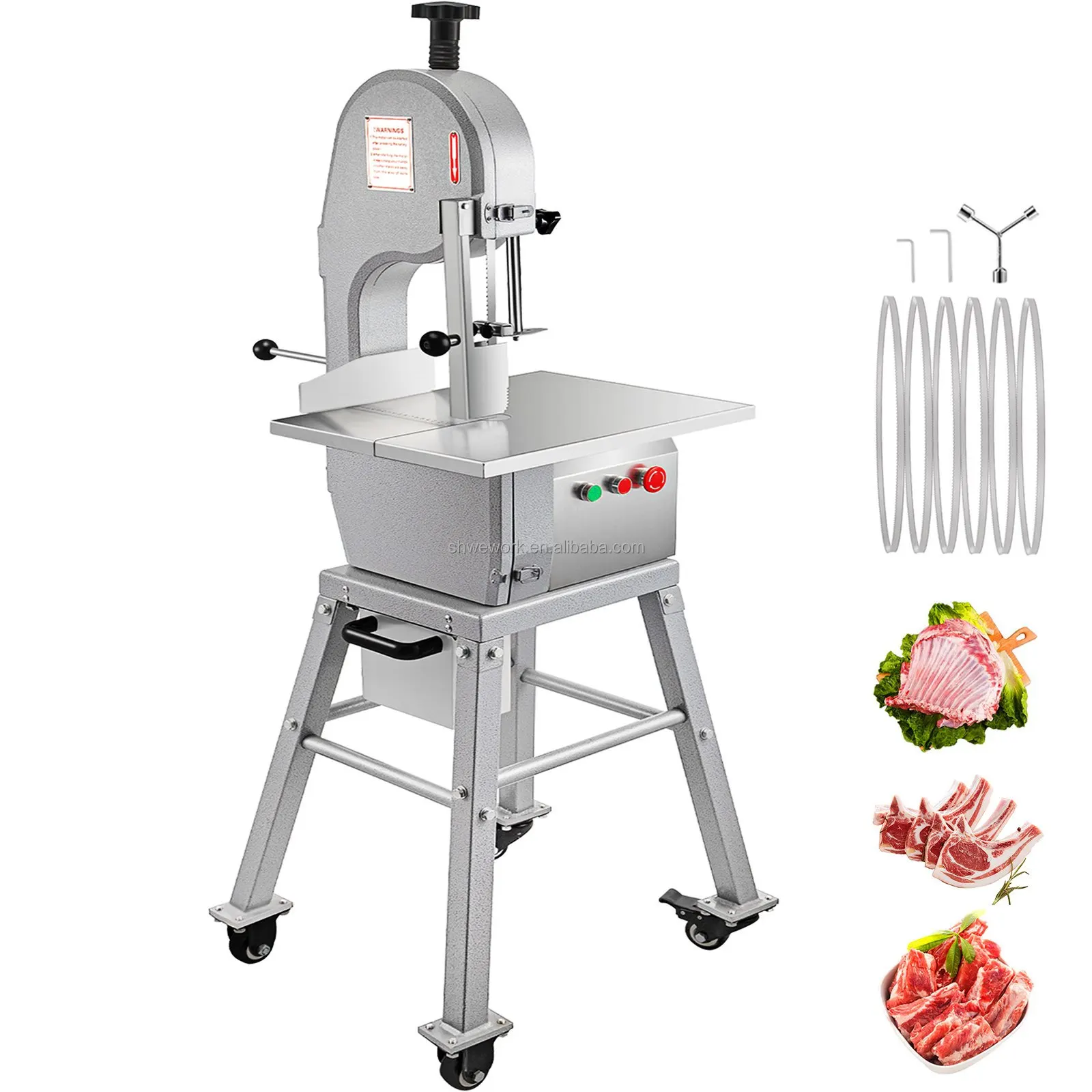 Meat Band Saw Cutting Machine - 850W Commercial Bone Saw Machine 1.16HP