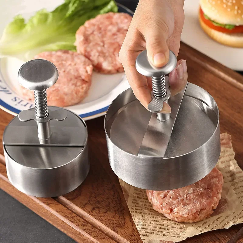 Meat Patty Maker Press Manual - 304 Stainless Steel Hamburger Meat Press