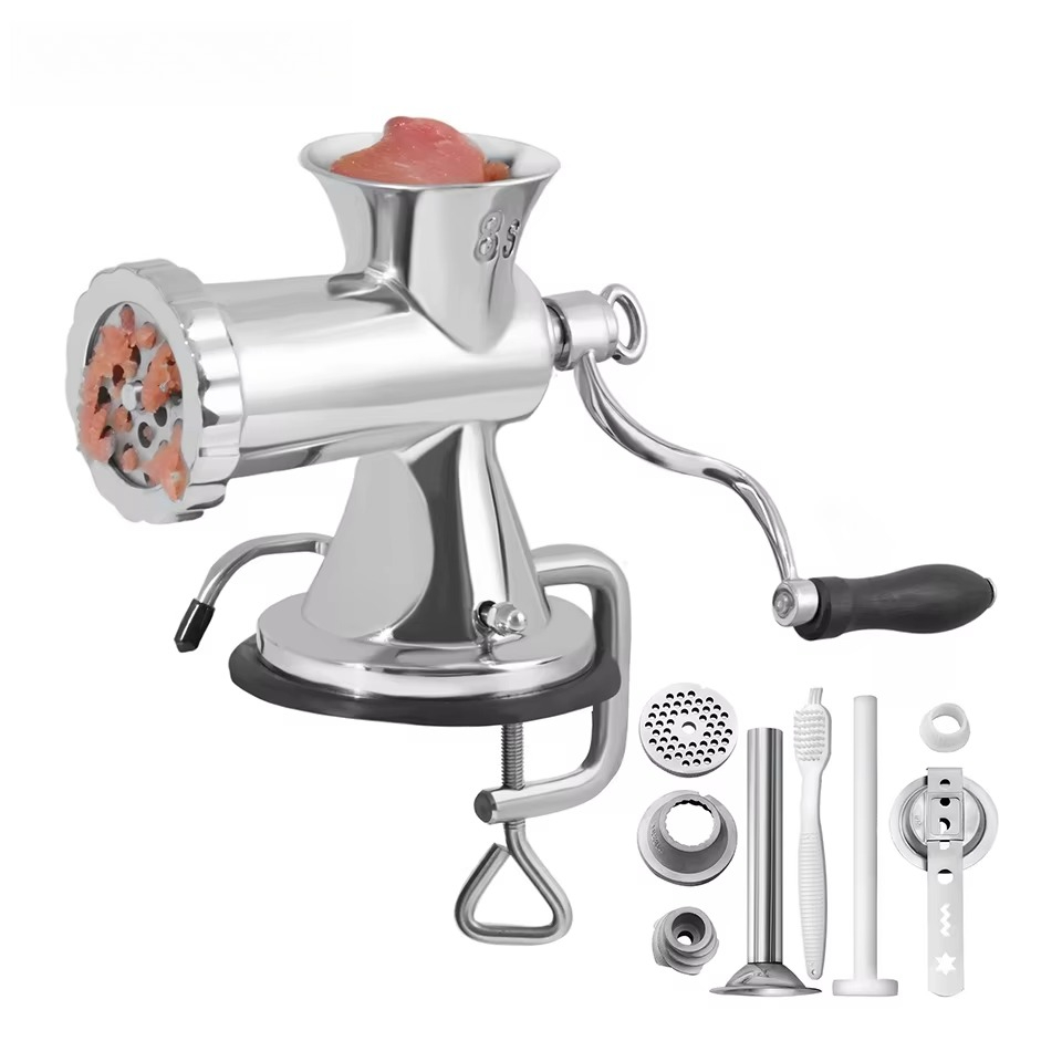 Manual Meat Grinder #5 #8 #12  - đánh giá và giá Meat Grinder Sausage Maker 32