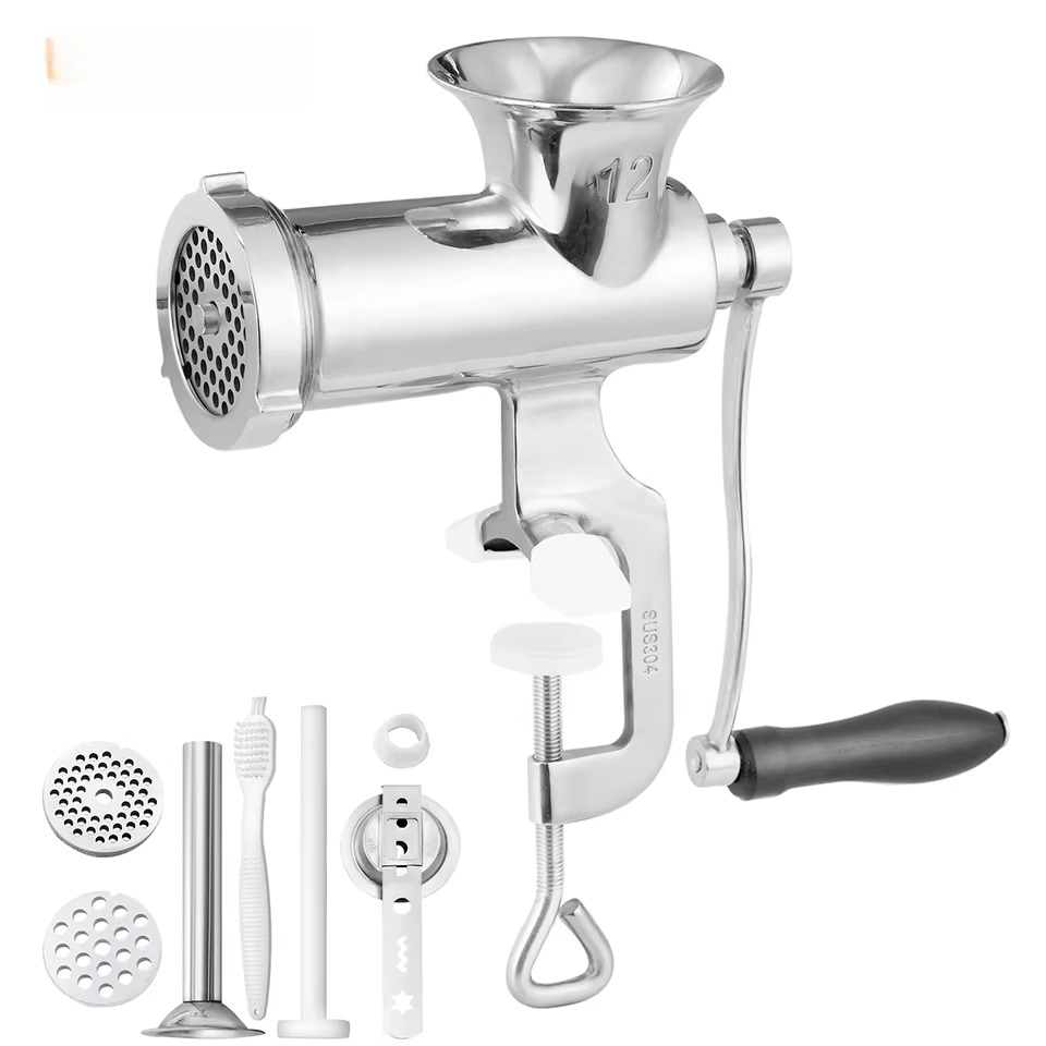 Manual Meat Grinder #5 #8 #12  - đánh giá và giá Meat Grinder Sausage Maker 32