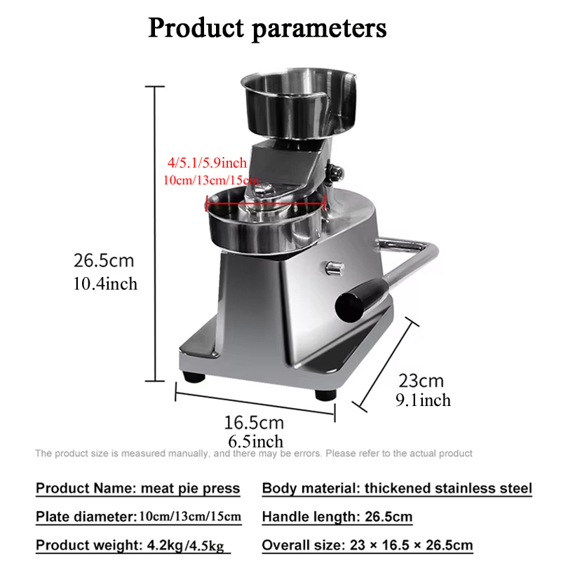130/100MM Commercial Manual Ha - đánh giá và giá Meat Patty Maker Press Manual