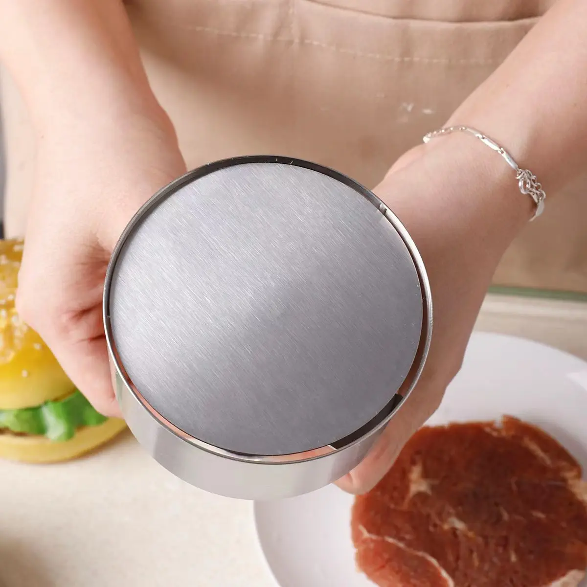 304 Stainless Steel Hamburger  - đánh giá và giá Meat Patty Maker Press Manual