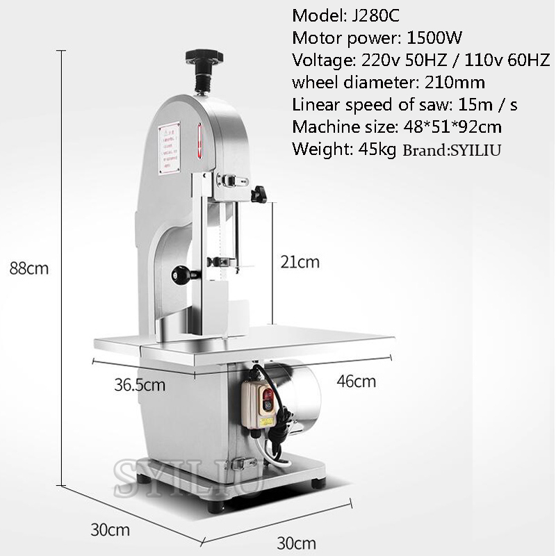 Industrial Bone Saw Machine Co - đánh giá và giá Industrial Meat Grinder 1500W