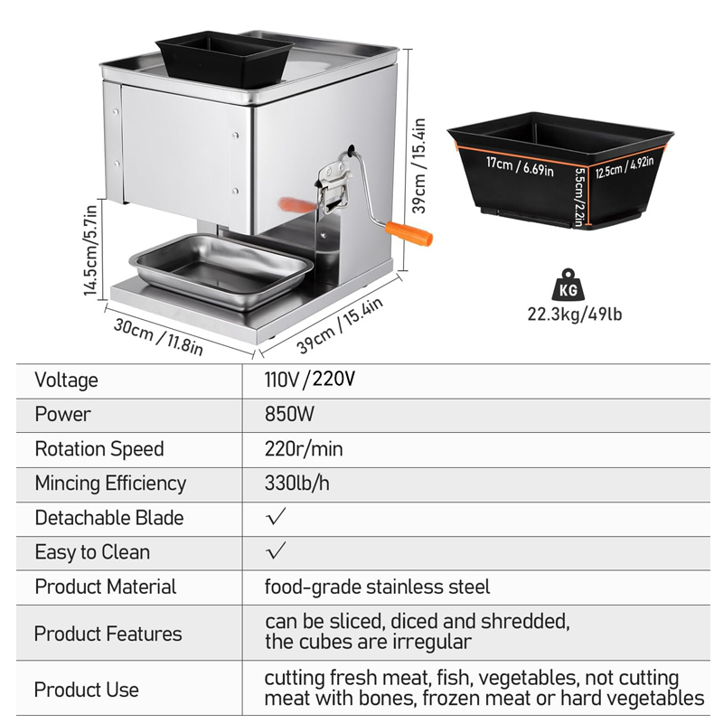 Commercial Electric Meat Slice - đánh giá và giá Electric Meat Mincer 850W