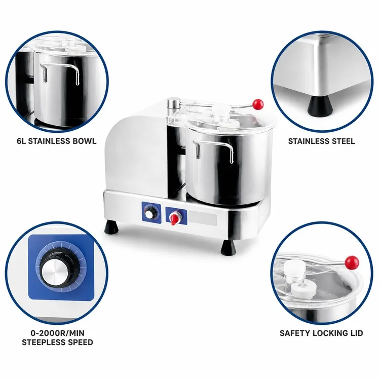 #6L Commercial Bowl Cutter Mac - đánh giá và giá Commercial Bowl Chopper Meat