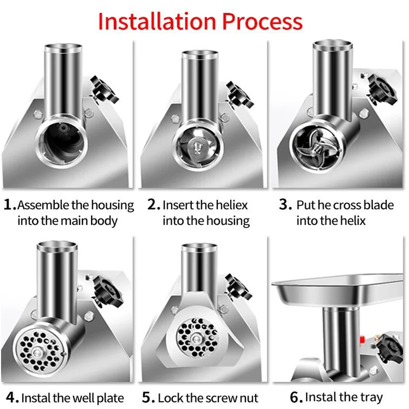 Meat Grinder Commercial Stainl - đánh giá và giá Electric Meat Mincer 850W