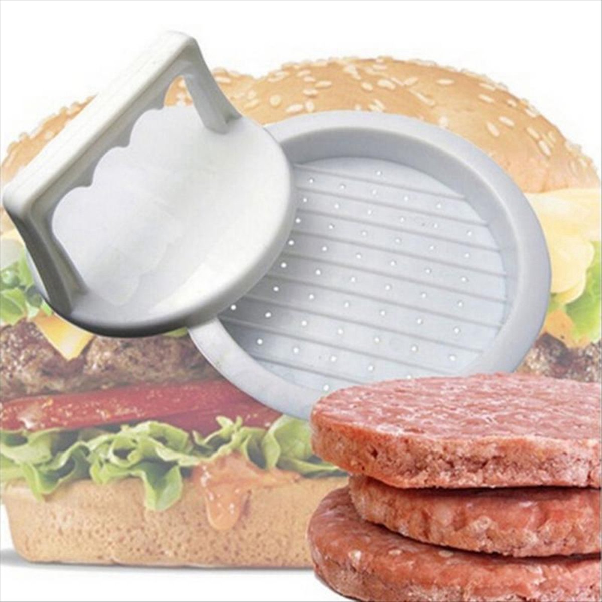 ●Kitchen Hamburger Meat Beef M - đánh giá và giá Meat Patty Maker Press Manual