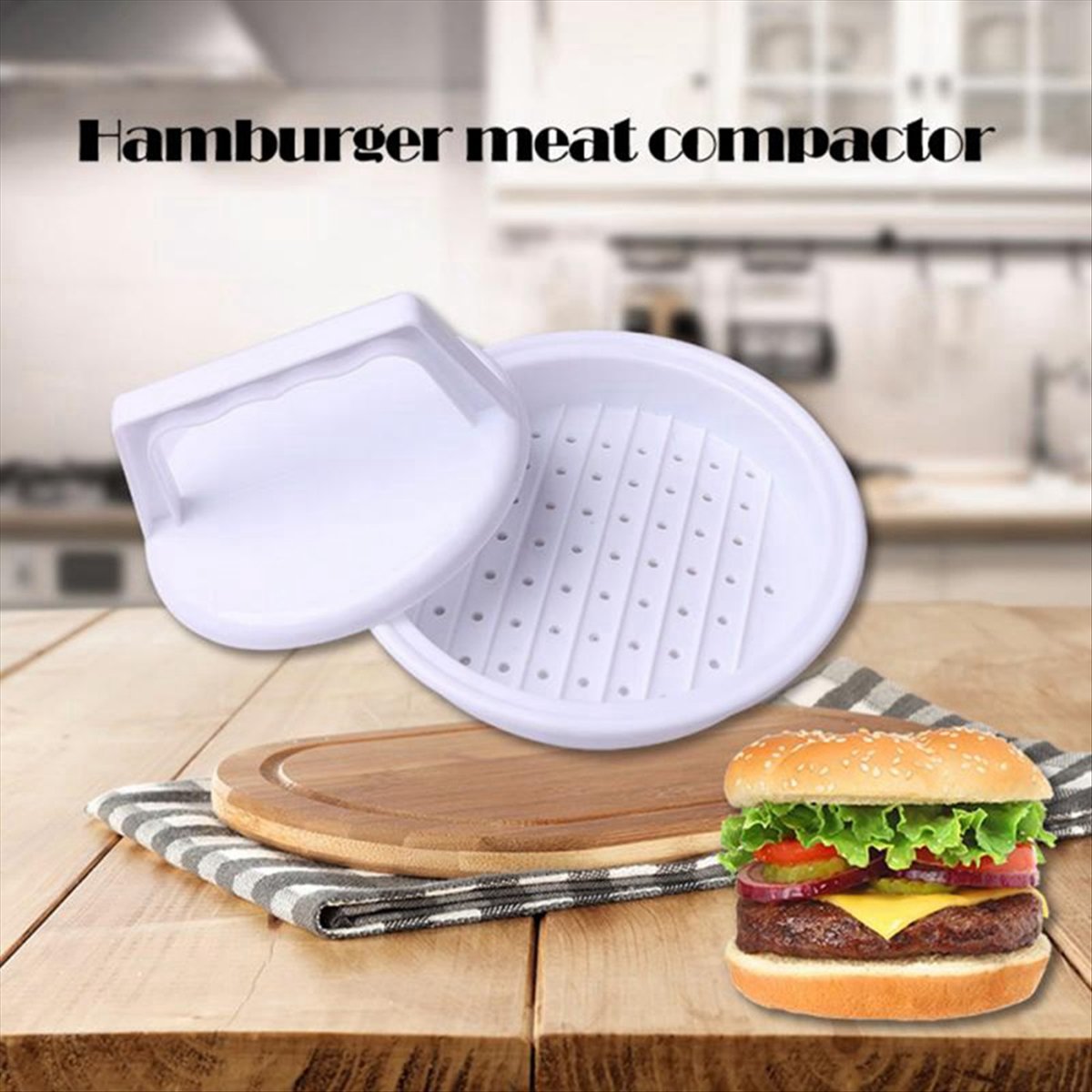 ●Kitchen Hamburger Meat Beef M - đánh giá và giá Meat Patty Maker Press Manual