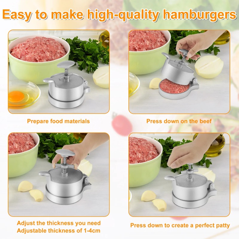 Manual Burger Press Patty Make - đánh giá và giá Meat Patty Maker Press Manual